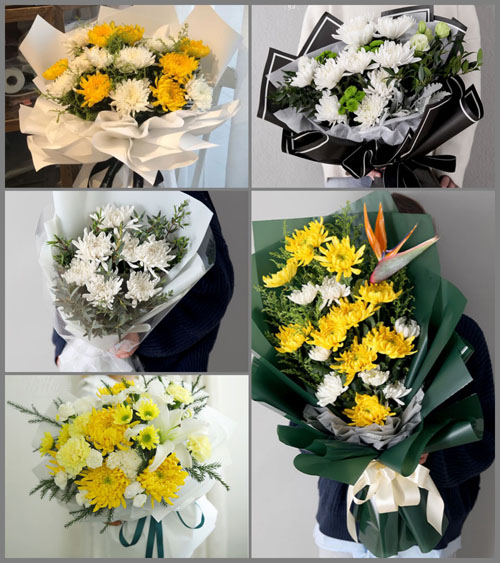 湖北黄冈市黄梅县刘佐乡滨江村白事花束代送